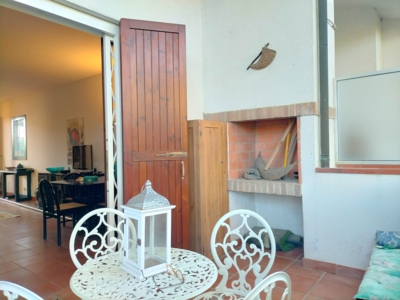 terrazzo abitabile con caminetto